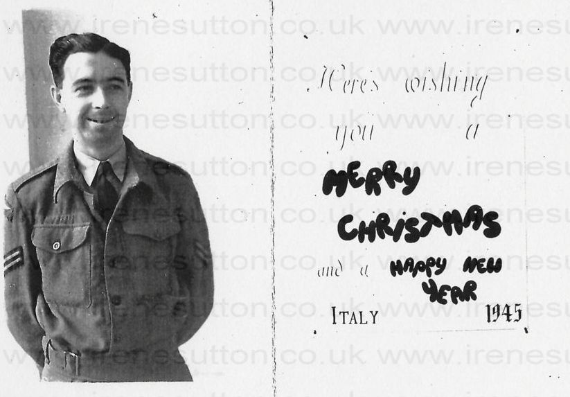 1945 christmas card from Italy